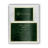 Classic Diamond Engraved Marble Plaque on White Marble Board