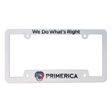 White License Plate Frame