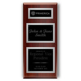 20x44 Classic Diamond Engraved Plaque on Cherry Board