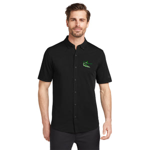 Barone's Barracudas Full Button Polo Black