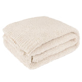 Cream Soft Knit Blanket