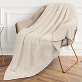 Cream Soft Knit Blanket