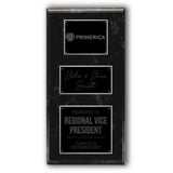 18x36 Modern Diamond Engraved Plaque on Black Marble Board