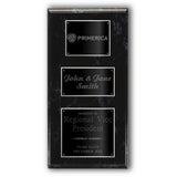18x36 Classic Diamond Engraved Plaque on Black Marble Board
