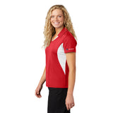 ICE Ladies' Sport Tek Color Block Polo Red & White