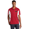 ICE Sport Tek Color Block Polo Red & White