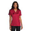 Team Saviors Ladies Silk Touch Color Block Polo Red/Black