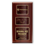 18x36 Modern Laser Engraved Marble Plaque on Cherry Board