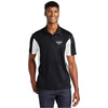 Overcomers Team Sport Tek Side Blocked Micropique Polo Black/White