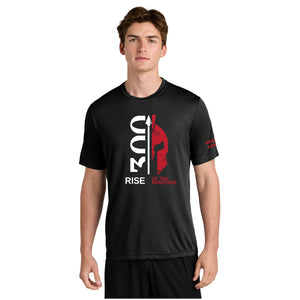 The Spartan Hierarchy Men's Performance Tee Black with Team Name