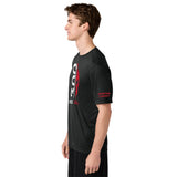 The Spartan Hierarchy Men's Performance Tee Black with Team Name