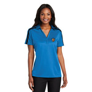 World Class Builders Ladies Silk Touch Polo Blue/Black
