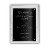 Classic Diamond Engraved Plaque on White Marble Board