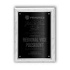 Modern Diamond Engraved Plaque on White Marble Board