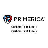 Die Cut Primerica Logo Decal with Custom Text