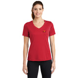 Dillon's Believers Sport Tek Ladies Posi Charge Competitor V-Neck Tee True Red