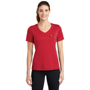 Dillon's Believers Sport Tek Ladies Posi Charge Competitor V-Neck Tee True Red