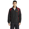 Team Katalysts Sport Tek Color Block Raglan Jacket Black & Red