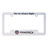 White License Plate Frame